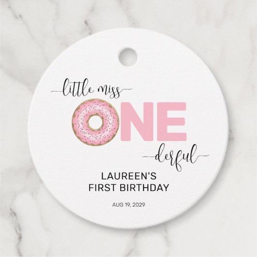 ピンクスウィート恋しく思リトル1歳 フェイバータグ (正面)