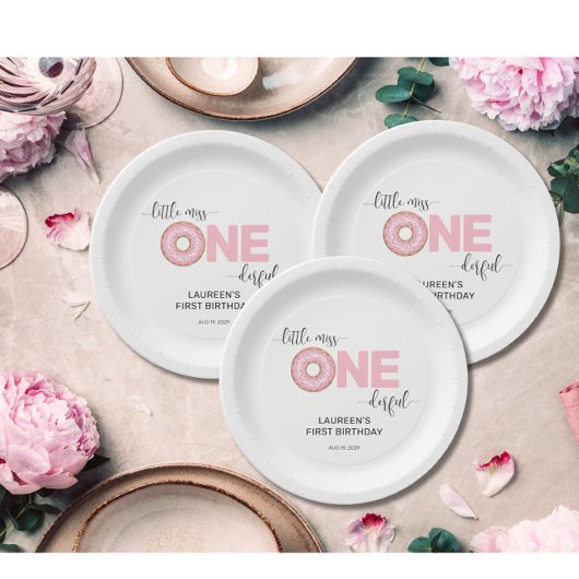 ピンクスウィート恋しく思リトル1歳 ペーパープレート