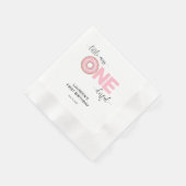 ピンクスウィート恋しく思リトル1歳 縁ありカクテルナプキン (角)