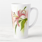 ピンクスエレガントタルガーザーリリー花の写真 カフェラテマグ (右)