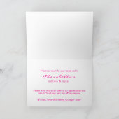 ピンクスエードありがとうグリーティングカード サンキューカード (内部)