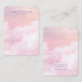 ピンクスカイクラウドカスタムジュエリー表示カード 名刺 (正面/裏面)