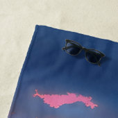 ピンクスカイゴージャスビーチサンセット ビーチタオル (インサイチュ)