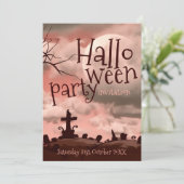 ピンクスカイハロウィーン墓地招待状 招待状 (スタンド正面)