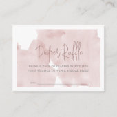 ピンクスカイベビーシャワーおむつラッフルチケット エンクロージャーカード (正面)