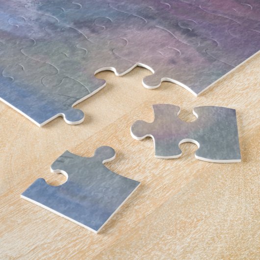 ピンクスカイ付き沿岸ブラッフライトハウス ジグソーパズル (側面)