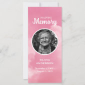 ピンクスカイ天国記念祈りの言葉フォトブックマーク (正面)