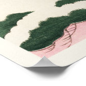 ピンクスカイ新美術会ヴィンテージ日本のアート ポスター (角)