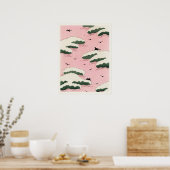 ピンクスカイ新美術会ヴィンテージ日本のアート ポスター (キッチン)