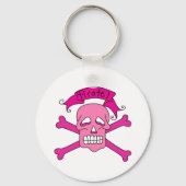 ピンクスカルとクロスボーンTシャツとギフト キーホルダー (正面)
