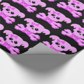ピンクスカルガール ラッピングペーパー (角)