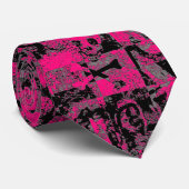 ピンクスカルグラフィティ ネクタイ (ロール)