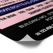 ピンクスカルタトゥータトゥーアンド体ピアシングスタジオ ポスター (角)