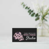 ピンクスカルタトゥータトゥースト&体ピアサー 名刺