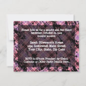 ピンクスカルハローウィンパーティ招待状 招待状 (裏面)