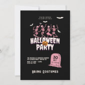 ピンクスカルハローウィンパーティ 招待状 (正面)