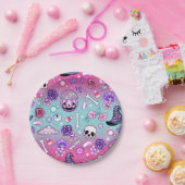 ピンクスカル&キャンディフローラハロウィーン紙プレート ペーパープレート (パーティー)