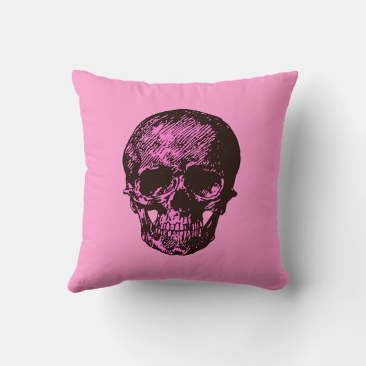 ピンクスカル クッション (裏面)