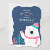 ピンクスカーフベア招待状 招待状 (正面)