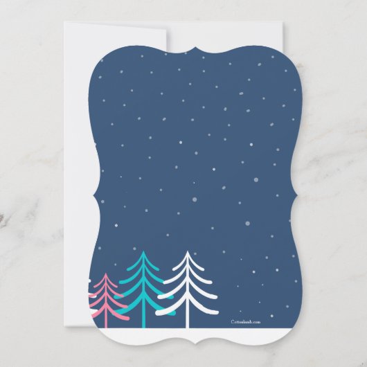 ピンクスカーフベア招待状 招待状 (裏面)