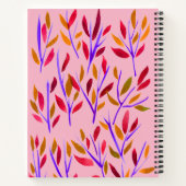 ピンクスガーリーケパーソナライズされたッチブック ノートブック (裏面)