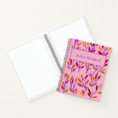 ピンクスガーリーケパーソナライズされたッチブック ノートブック (内部)
