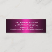 ピンクスキニー名刺の色合い スキニー名刺 (裏面)