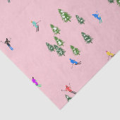 ピンクスキーヤースキー開場クリスマススキーホリデー 薄葉紙 (詳細)