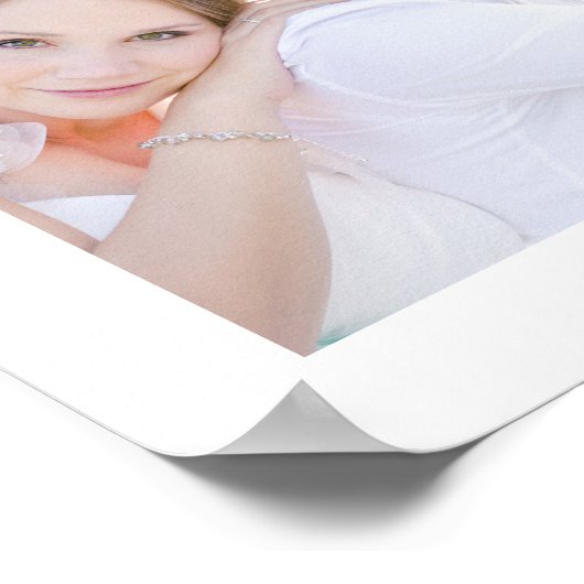 ピンクスクウェア家族フォトコラージュのポスター ポスター (角)