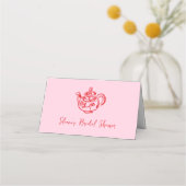 ピンクスクラお洒落ブルドードルブライダルシャワー プレイスカード (裏面)