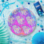 ピンクスクライバーキュートガーリードラゴンワイバーン犬神 ペーパープレート (パーティー)