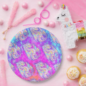 ピンクスクライバーキュートガーリードラゴンワイバーン犬神 ペーパープレート (パーティー)