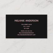 ピンクスクリプトグリッターマカロンベーカリー 名刺 (裏面)