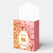 ピンクスクリプトモノグラム誕生日パーティーありがとう フェイバーボックス (オープン)