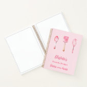 ピンクスクリプトレシピクックブック ノートブック (内部)