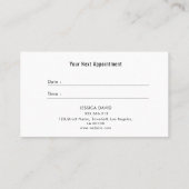 ピンクスクリプト美しいサロンスパ 予約カード (裏面)