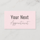 ピンクスクリプト美しいサロンスパ 予約カード (正面)
