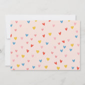 ピンクスクーターバルーンガール誕生日写真 招待状 (裏面)