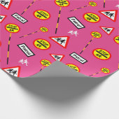 ピンクスクールクロッシングパトロール安全標識 ラッピングペーパー (角)