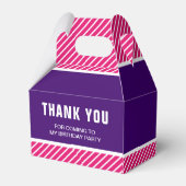 ピンクスケートローラースケートで滑る誕生日パーティー フェイバーボックス (裏面サイド)