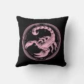 ピンクスコーピオンアストロロジー〔占星術の〕十二宮図サイン蠍座 クッション (裏面)