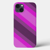 ピンクスタイリッシュお洒落と紫のストライプ模様 Case-Mate iPhoneケース (裏面)