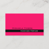 ピンクスタイリッシュとブラックとフォトプロフェッショナル 名刺 (正面)