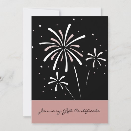ピンクスタイリッシュとブラック1月のギフト券 (正面)