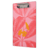 ピンクスタイリッシュと赤の植物性の葉自然アート クリップボード (左)