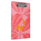 ピンクスタイリッシュと赤の植物性の葉自然アート クリップボード (右)