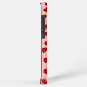 ピンクスタイリッシュに恋人の赤いハートパターン SAMSUNG GALAXYケース (右側面)