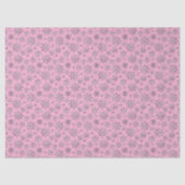 ピンクスタイリッシュのクリスマスと雪エレガント片 薄葉紙 (正面)