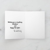 ピンクスタイリッシュのクリスマスカーエレガントド シーズンカード (内部)