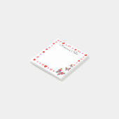 ピンクスタイリッシュのハートと蝶はパーソナライズされる ポストイット (アングル)